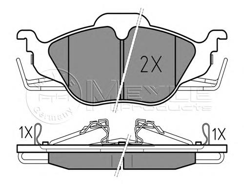 Klocki hamulcowe przednie tarczowe General Motors 1605034 cena, od 17,53 USD