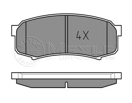 0252194715W Meyle okładziny (klocki do hamulców tarczowych tylne)