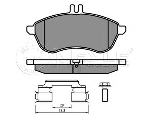 Klocki hamulcowe przednie tarczowe Mercedes A0054201220 cena, od 31,03 USD
