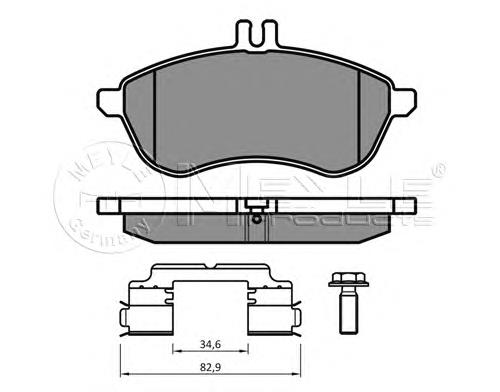 A0054201220 Mercedes Klocki hamulcowe przednie tarczowe