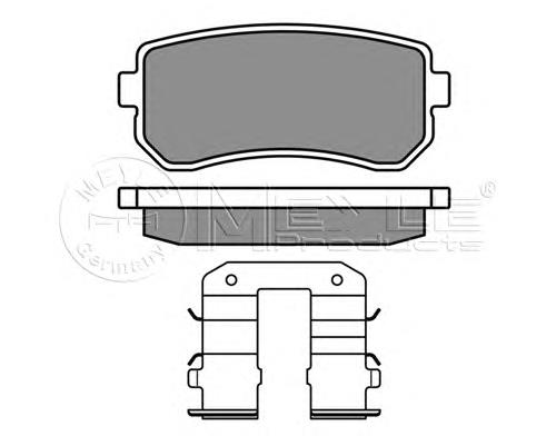 0252432015W Meyle okładziny (klocki do hamulców tarczowych tylne)