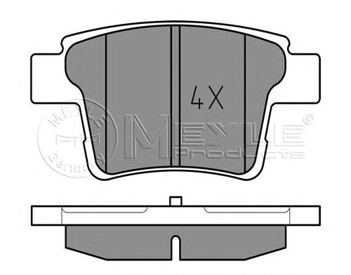 025 242 6017 Meyle okładziny (klocki do hamulców tarczowych tylne)