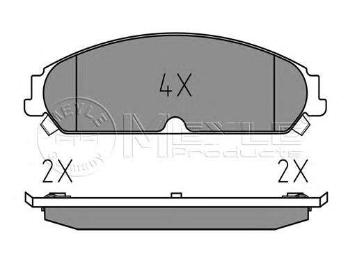 Klocki hamulcowe przednie tarczowe Chrysler 5142558AB cena, od 21,84 USD