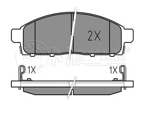 MZ690587 Mitsubishi Klocki hamulcowe przednie tarczowe