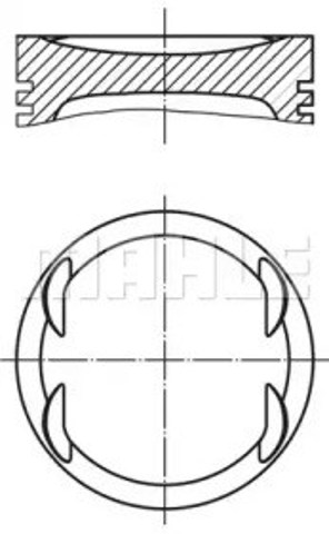 Tłok, komplet do jednego cylindru, STD 0052400 Mahle Original