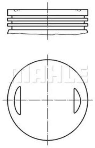 Pierścienie tłokowe na 1 cylinder, 2. naprawa (+0,50) 00865N1 Mahle Original