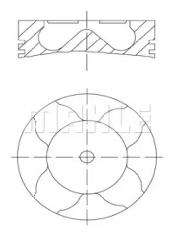 Tłok, komplet na 1 cylinder, 2. naprawa (+0,50) Opel Agila H00