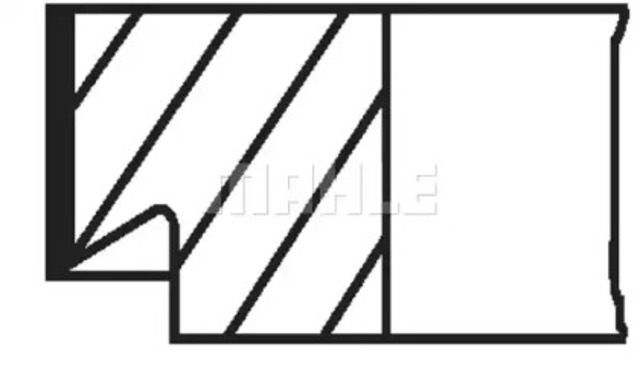 Tłok, komplet na 1 cylinder, 2. naprawa (+0,50) Opel Astra F35