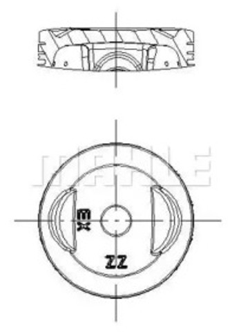 Tłok, komplet na 1 cylinder, 2. naprawa (+0,50) 0160201 MAHLE