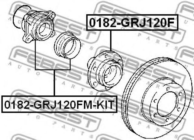 Piasta przednia 0182GRJ120F FEBEST