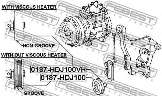 Rolka napinacza paska napędowego 0187HDJ100HV FEBEST
