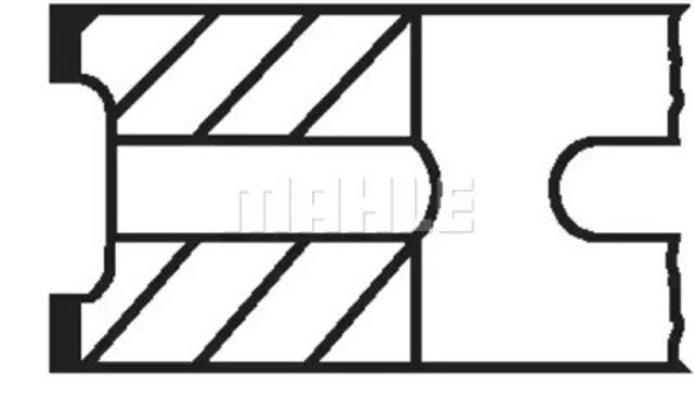 Pierścienie tłokowe na 1 cylinder, STD. 02182N0 Mahle Original