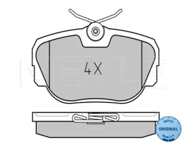 Klocki hamulcowe przednie tarczowe 0252117317 MEYLE
