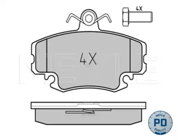 Klocki hamulcowe przednie tarczowe 0252146318PD MEYLE