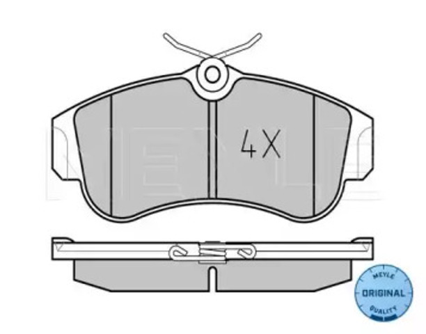 Klocki hamulcowe przednie tarczowe 0252154617 MEYLE