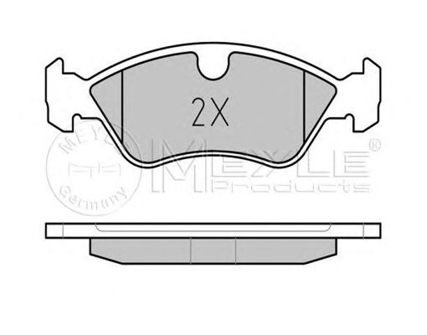 Klocki hamulcowe przednie tarczowe 0252186217 MEYLE