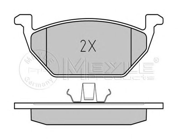 Klocki hamulcowe przednie tarczowe 0252313119W MEYLE