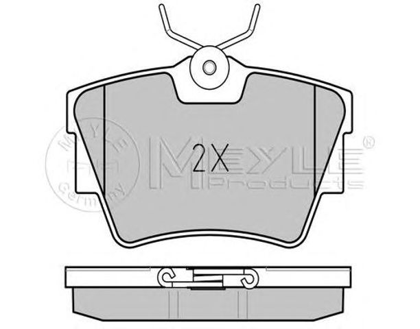 Okładziny (klocki) do hamulców tarczowych tylne 0252322416W MEYLE