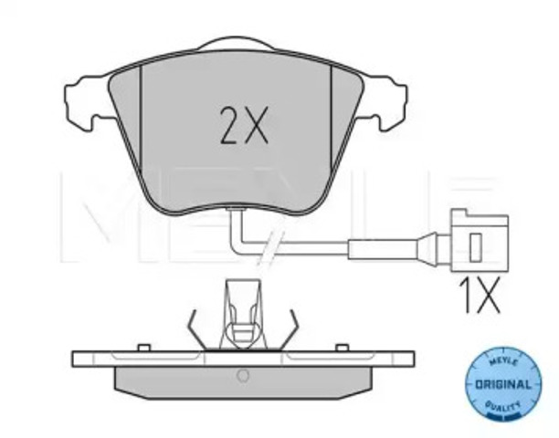 Klocki hamulcowe przednie tarczowe 0252380120W MEYLE