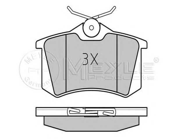 Okładziny (klocki) do hamulców tarczowych tylne 0252382317W MEYLE