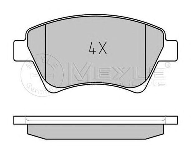 Klocki hamulcowe przednie tarczowe 0252393018 MEYLE