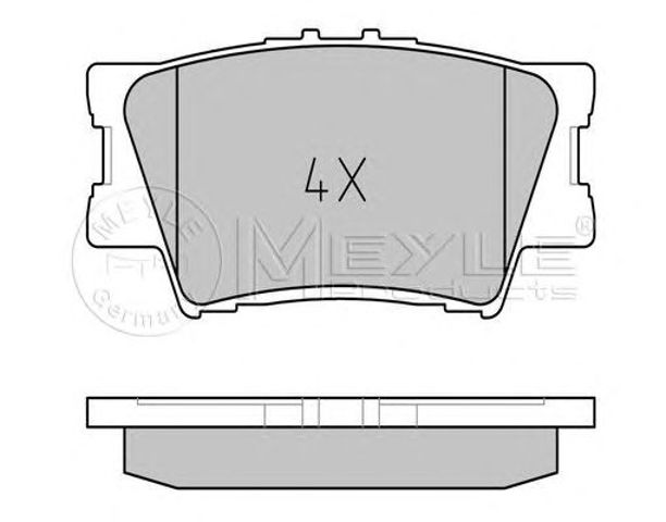 Okładziny (klocki) do hamulców tarczowych tylne 0252433815 MEYLE