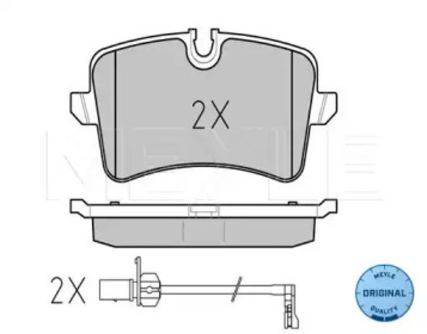 Okładziny (klocki) do hamulców tarczowych tylne 0252460617W MEYLE