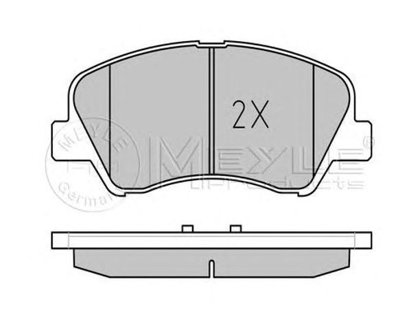 Klocki hamulcowe przednie tarczowe 0252534818 MEYLE