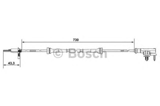 Czujnik ABS przedni 0265007637 BOSCH