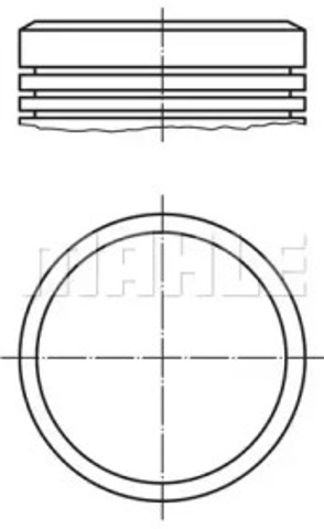 Tłok, komplet na 1 cylinder, 2. naprawa (+0,50) 0280702 MAHLE