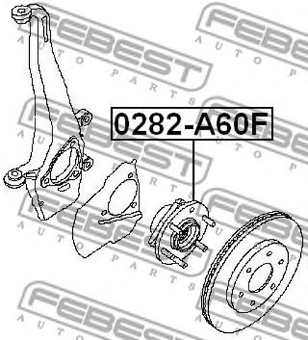 Piasta przednia 0282A60F FEBEST