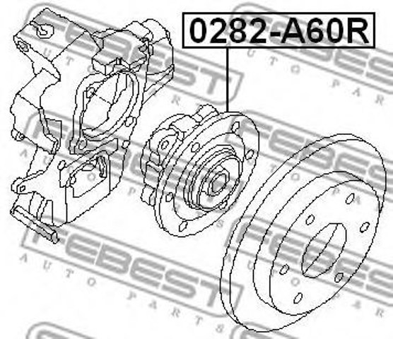 Piasta tylna 0282A60R Febest