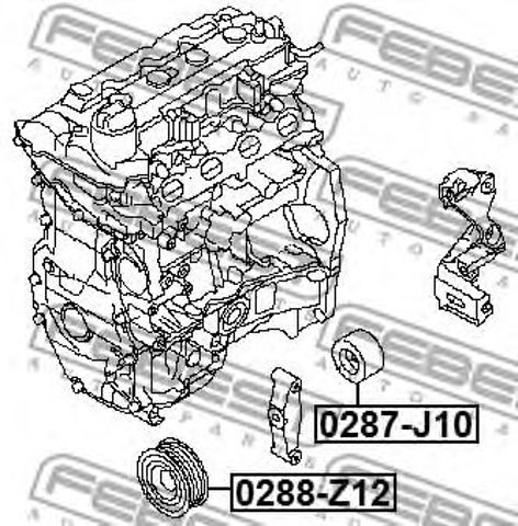 Rolka napinacza paska napędowego 0288Z12 FEBEST