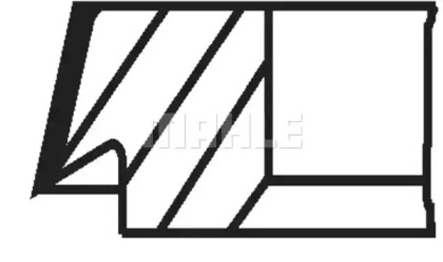 Tłok, komplet na 1 cylinder, 2. naprawa (+0,50) 028PI00118002 MAHLE