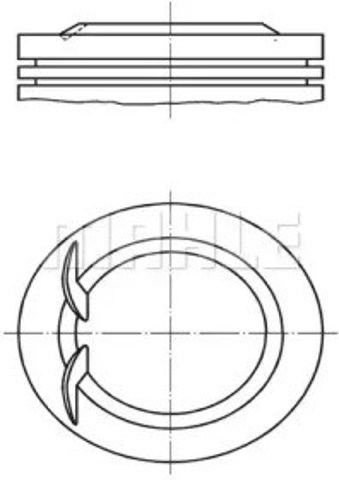 Tłok, komplet do jednego cylindru, STD 028PI00125000 Mahle Original