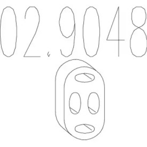 Poduszka mocowania tłumika 029048 MTS