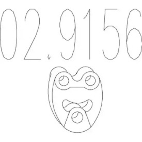 Poduszka mocowania tłumika 029156 MTS