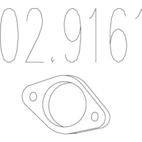 Uszczelka rury odbiornika tłumika 029161 MTS