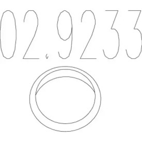 Uszczelka rury odbiornika tłumika 029233 MTS