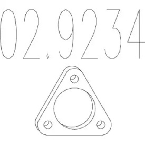 Uszczelka rury odbiornika tłumika 029234 MTS