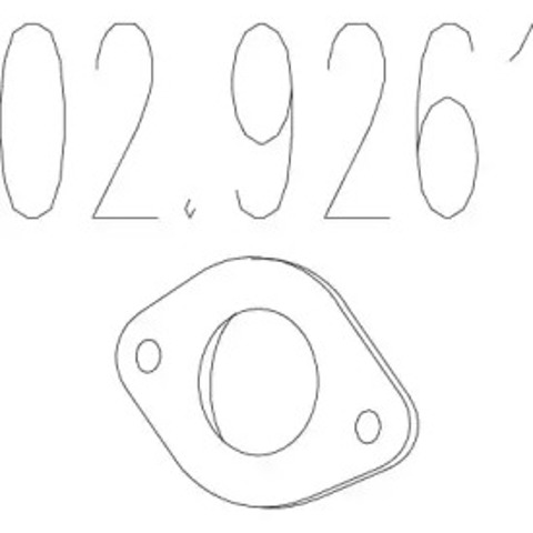 Uszczelka rury odbiornika tłumika Renault Safrane 1 B54