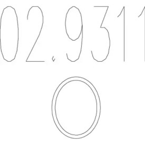 Uszczelka rury odbiornika tłumika Nissan Teana J31