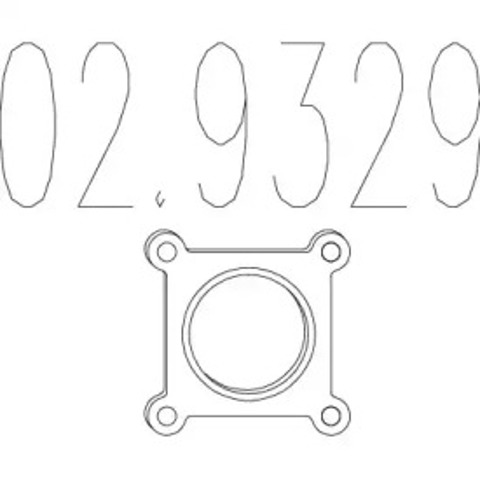 Uszczelka rury odbiornika tłumika 029329 MTS