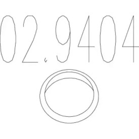 Uszczelka rury odbiornika tłumika 029404 MTS