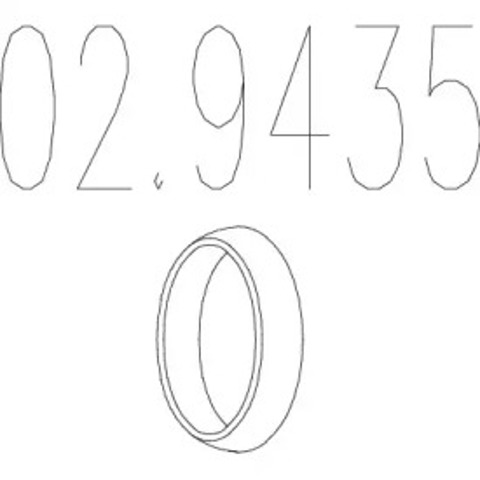 Uszczelka rury odbiornika tłumika 029435 MTS