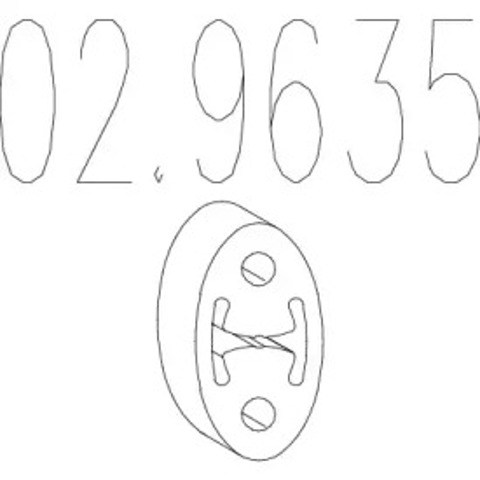 Poduszka mocowania tłumika 029635 MTS