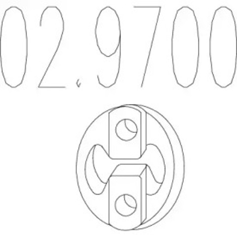 Poduszka mocowania tłumika 029700 MTS