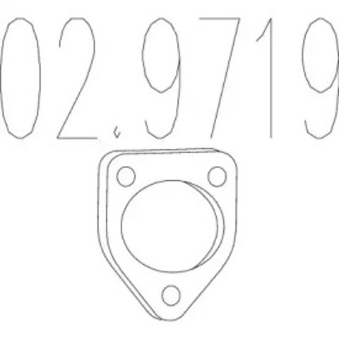 Uszczelka rury odbiornika tłumika Mitsubishi Lancer 5 CB, CD, CE