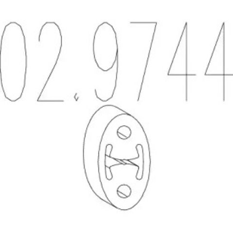 Poduszka mocowania tłumika 029744 MTS