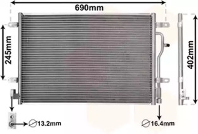 Chłodnica klimatyzacji 03005194 VAN WEZEL